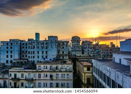 Sunset over the Havana Skyline, Cuba