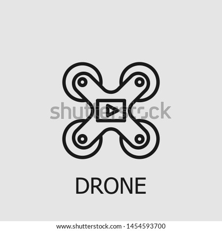 Outline drone vector icon. Drone illustration for web, mobile apps, design. Drone vector symbol.