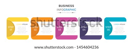 Business infographic with 5 options or steps. Vector iInfographic template for business, presentations, web design.- Vector