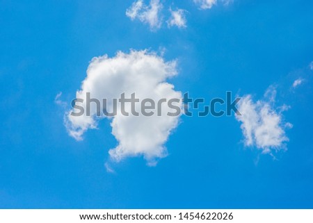 Blue sky with clouds in summer.