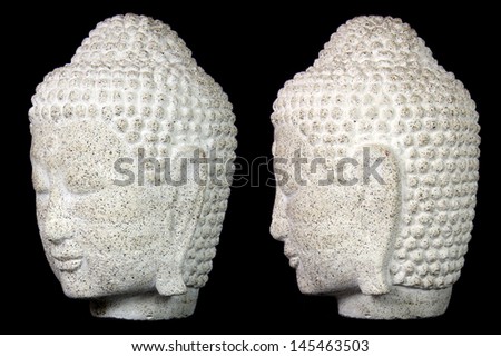 Head of the Buddha stone cut out figurine