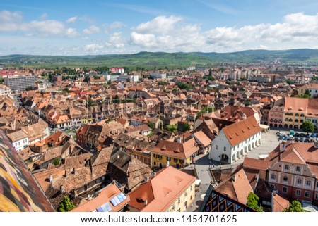 View from the Lutheran Cathedral of Saint Mary in Sibiu, Transylvania, Romania