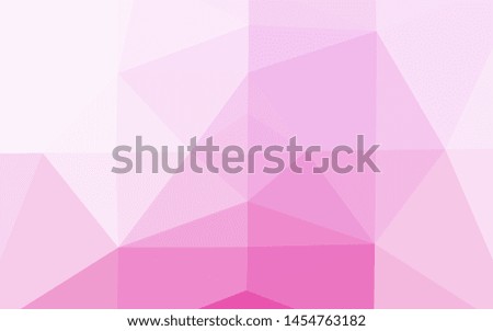 Light Pink vector triangle mosaic texture. Creative illustration in halftone style with gradient. The best triangular design for your business.
