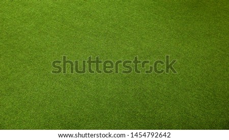 An artificial grass floor in wide shot and top view.