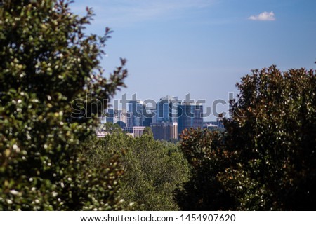 A view of Rosslyn in Arlington, Virginia from a neighborhood in Georgetown, Washington, D.C. 
