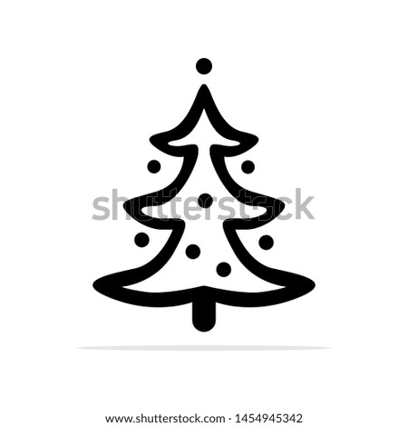 Christmas Tree Icons. Vector concept illustration for design.
