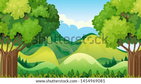 Empty background nature scenery illustration