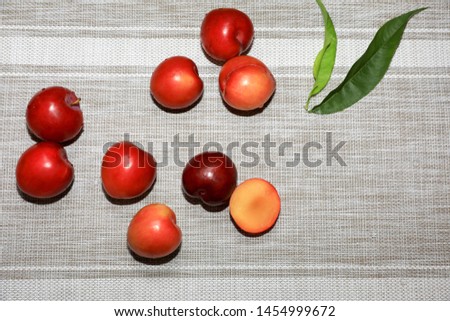 Collection of fresh fruit pictures in summer