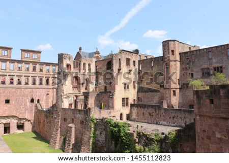 View of the castle of Heidelberg in Germany