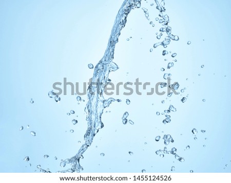 Blue background with splashing water