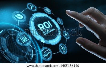 ROI Return on Investment Finance Profit Success Internet Business Technology Concept.
