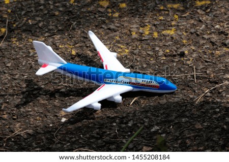 toy airplane on the ground