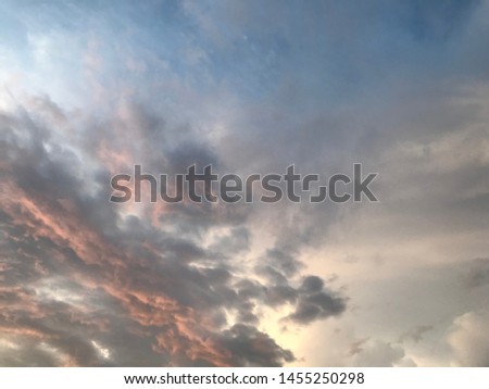 Dramatic sunset and sunrise sky.sunset bright colors beautiful sky panorama.Sky and clouds best suitable as photo backgrounds or wallpapers.