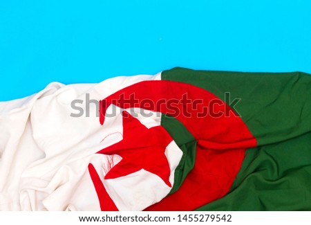 Algeria flag, soccer ball concept 