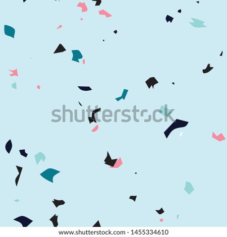 Terrazzo flooring vector seamless pattern. Texture of classic italian type of floor in Venetian style composed of natural stone, granite, quartz, marble, glass and concrete. Graphic design elements. 