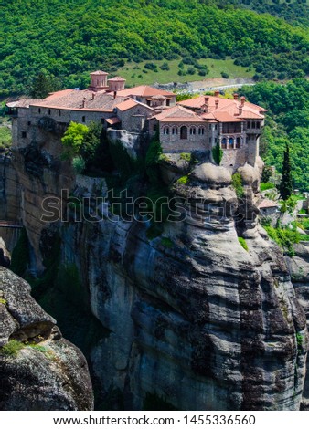 Landscape photo of Meteora monastery in Greece