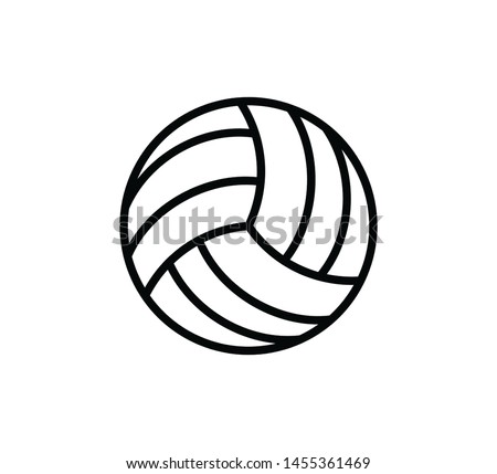 Volley ball icon vector style trendy