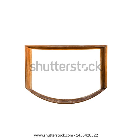 old wooden frame. isolated on white background