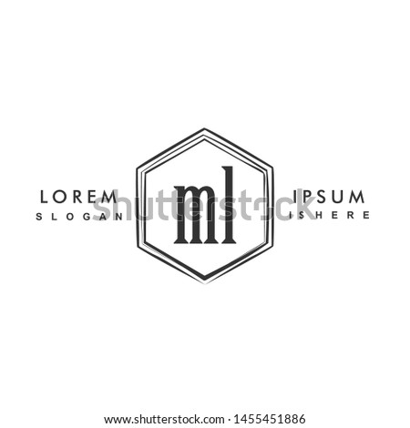 ML Initial beauty monogram logo vector
