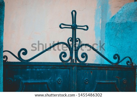 christian church on steel door