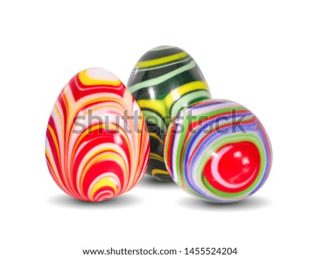 easter eggs isolated on a white background
