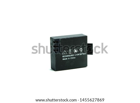 Lithium ion batteries for action cameras isolate on background