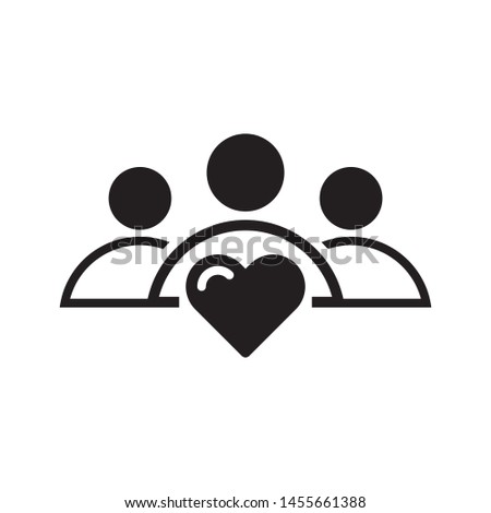 Abstract human with heart logo template vector save people icon design