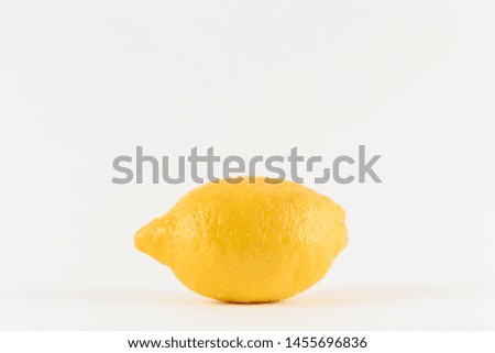 Lemon with water drops on white background. Citrus fruit. Healthy freshness food. fruit with vitamin