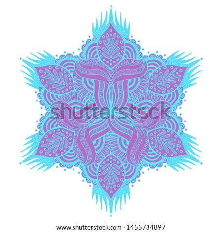 Ojos de Dios. Vector mandala isolated on white background. Printing on clothes and yoga mat. Ethnic art, alchemy, boho style, astrology and magic symbol. Hand drawn element.