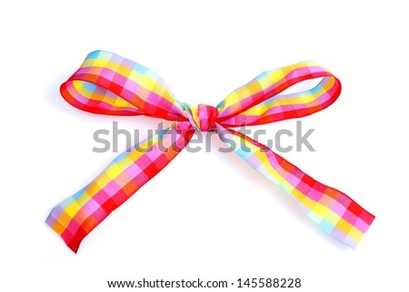 ribbon, bow, isolated to white