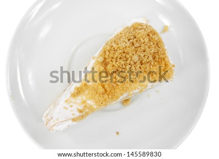banana stuff cake with peanut meal on white, included clipping path
