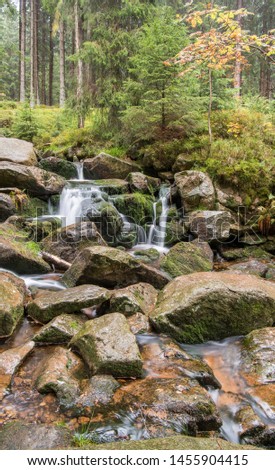 Upper waterfall of the Bode in the Harz, Germany