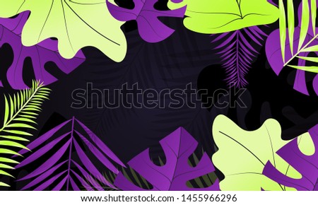 Random Leaf Pattern Background Vector