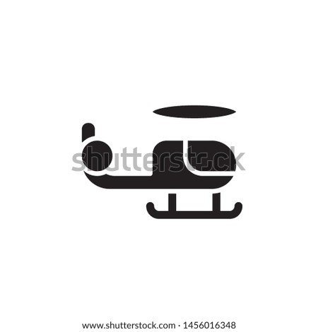 flat glyph helicopter icon symbol sign, logo template, vector, eps 10