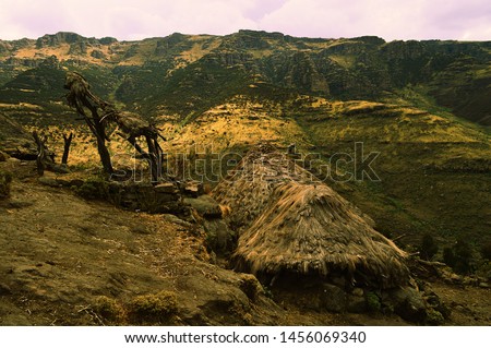 Ethiopia. Ambiko Village.Simen National Park.  Royalty-Free Stock Photo #1456069340