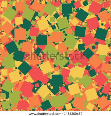 Abstract Generative Art color distributed squares polygons background illustration