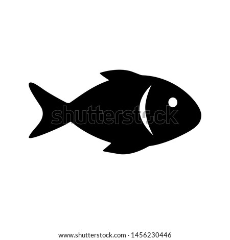 Fish vector Icon. Sea Food illustration symbol. Farm Element logo.