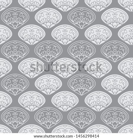 Vector seamless pattern. Damask texture, modern fashion, and floral ornament. Minimalistic style background. Abstract design for fabric, textile, wallpaper, paper 