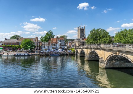 Henley on Thames in Oxfordshire Royalty-Free Stock Photo #1456400921
