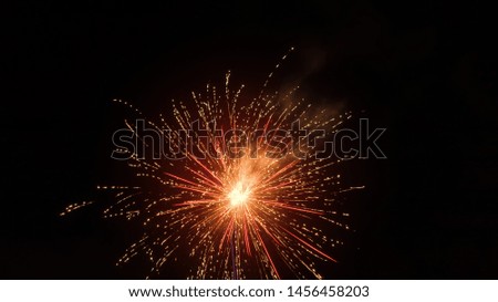 bright fireworks against a night sky / fireworks night photo