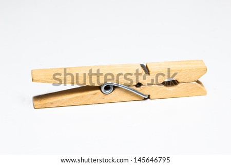 Clothes peg isolated on white background