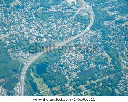 Aerial view of Tampa city in Florida, USA