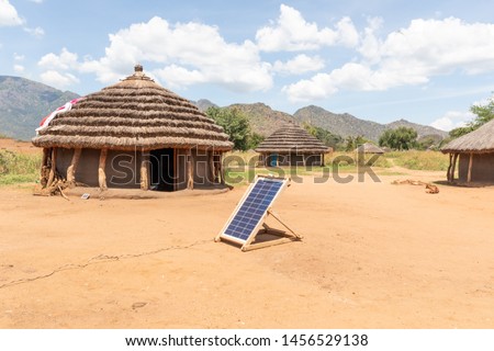 Rural solar electrification in Uganda Royalty-Free Stock Photo #1456529138