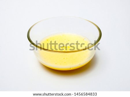 Eggs in a glass cup