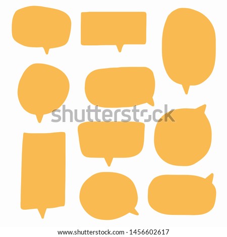 Hand-drawn speech bubble vector set. Royalty-Free Stock Photo #1456602617