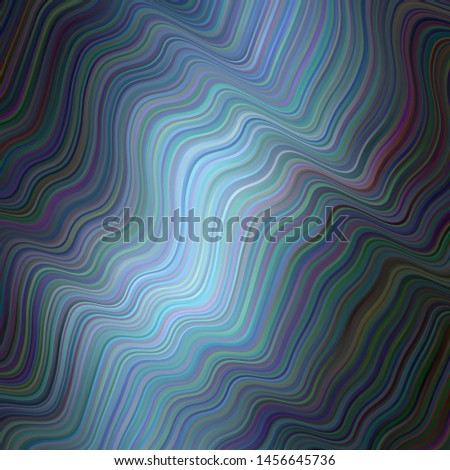 Dark BLUE vector backdrop with bent lines. Colorful illustration in abstract style with gradient. Pattern for your business design.