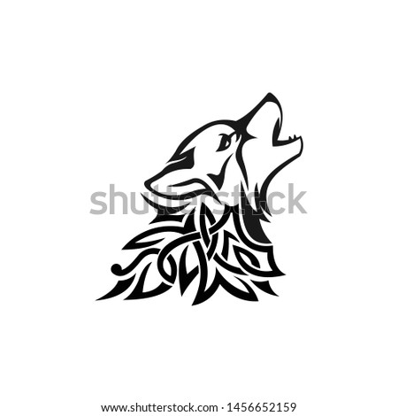 fox with vintage logo template