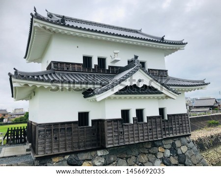 Temple of the city of kuwana japan. Royalty-Free Stock Photo #1456692035