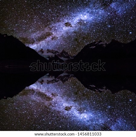 Starry night over Cerro Torre. Patagonia, Argentina