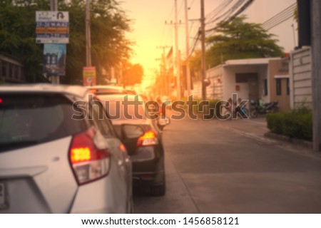 cars and road with sunflare